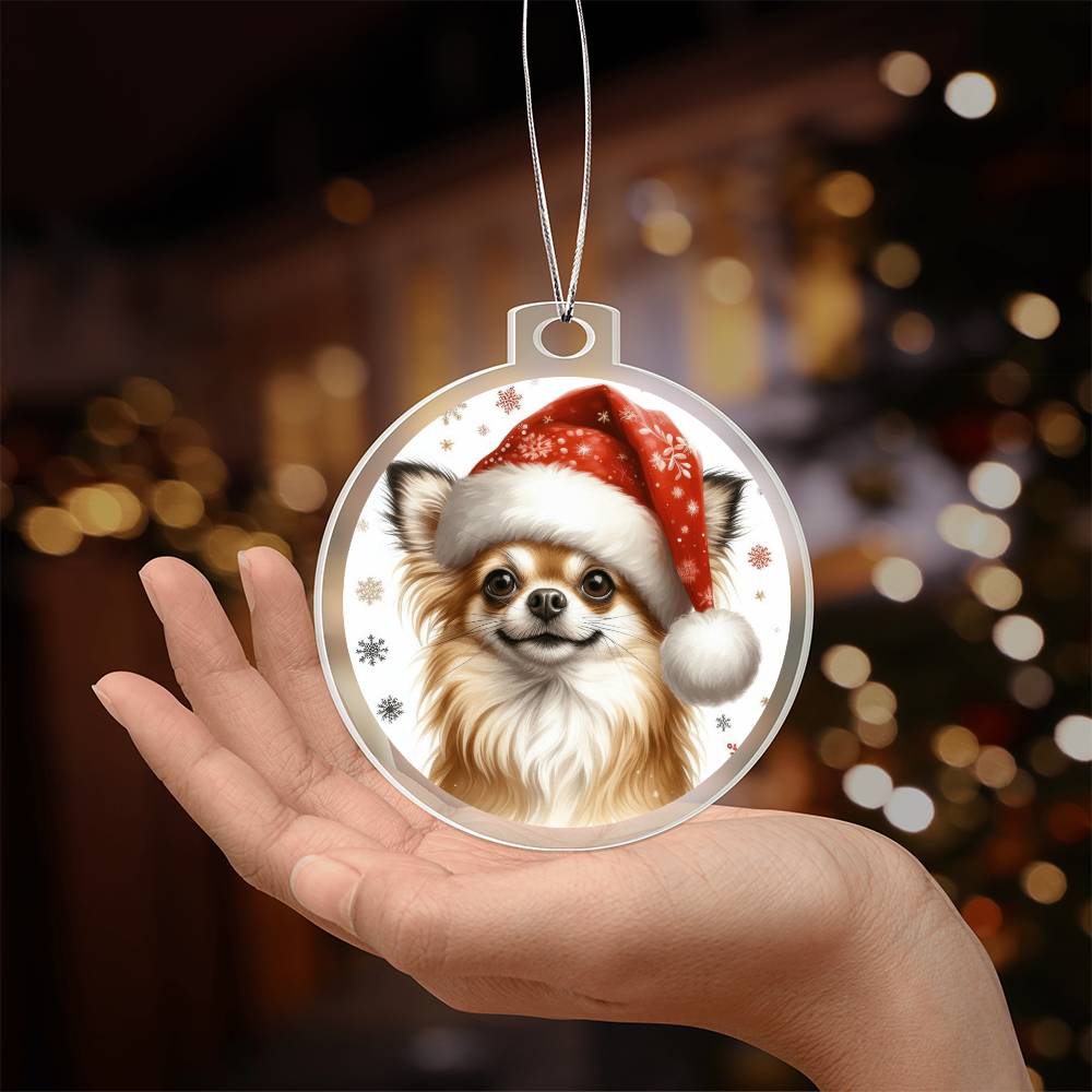 Christmas Dog - Chihuahua - Acrylic Ornament