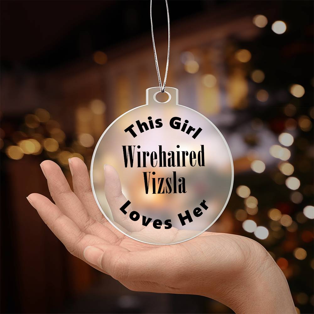 Wirehaired Vizsla - Acrylic Ornament