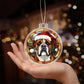 Dog Stained Glass Christmas Design 022 - Acrylic Ornament