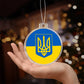 Tryzub And Flag Of Ukraine - Acrylic Ornament