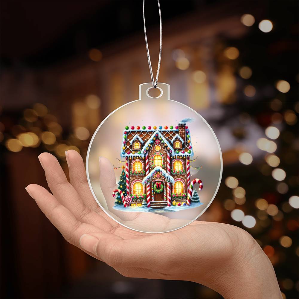 Christmas Gingerbread House 024 - Acrylic Ornament