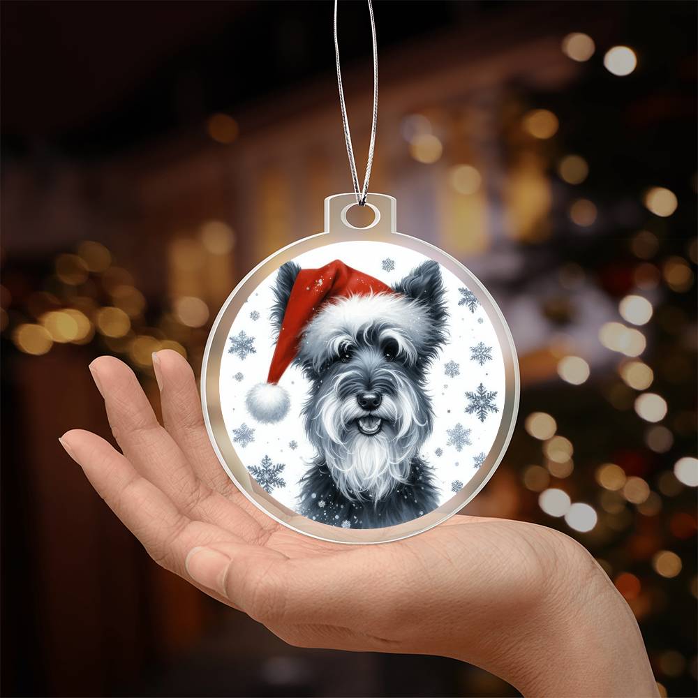 Christmas Dog - Kerry Blue Terrier - Acrylic Ornament