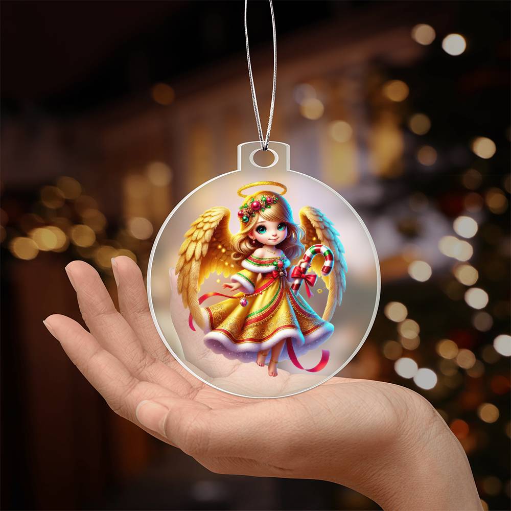 Cute Christmas Angel 020 - Acrylic Ornament