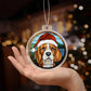 Dog Stained Glass Christmas Design 023 - Acrylic Ornament