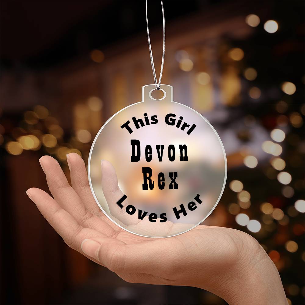 Devon Rex - Acrylic Ornament