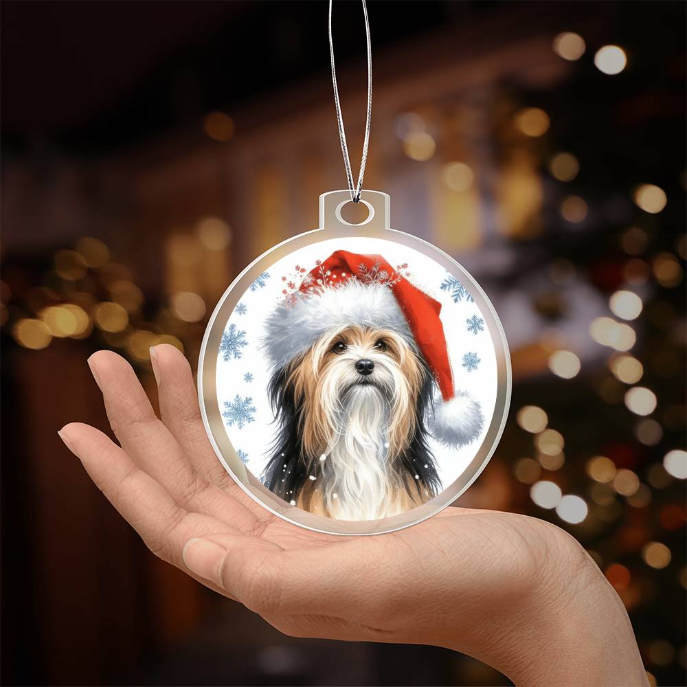 Christmas Dog - Tibetan Terrier - Acrylic Ornament