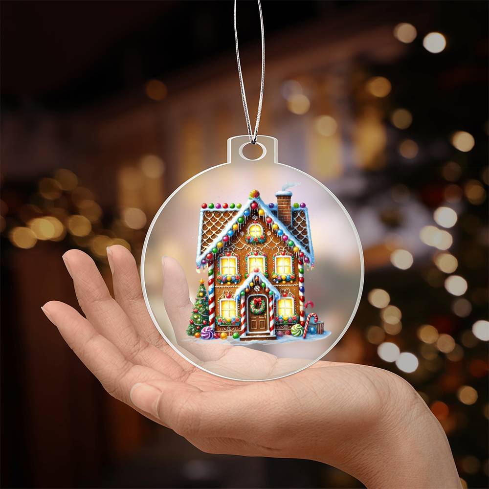 Christmas Gingerbread House 021 - Acrylic Ornament