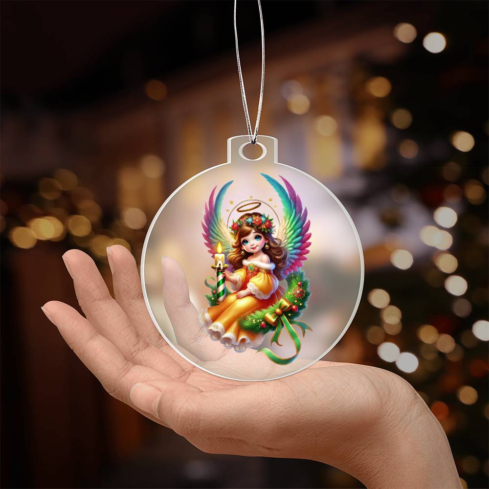 Cute Christmas Angel 025 - Acrylic Ornament