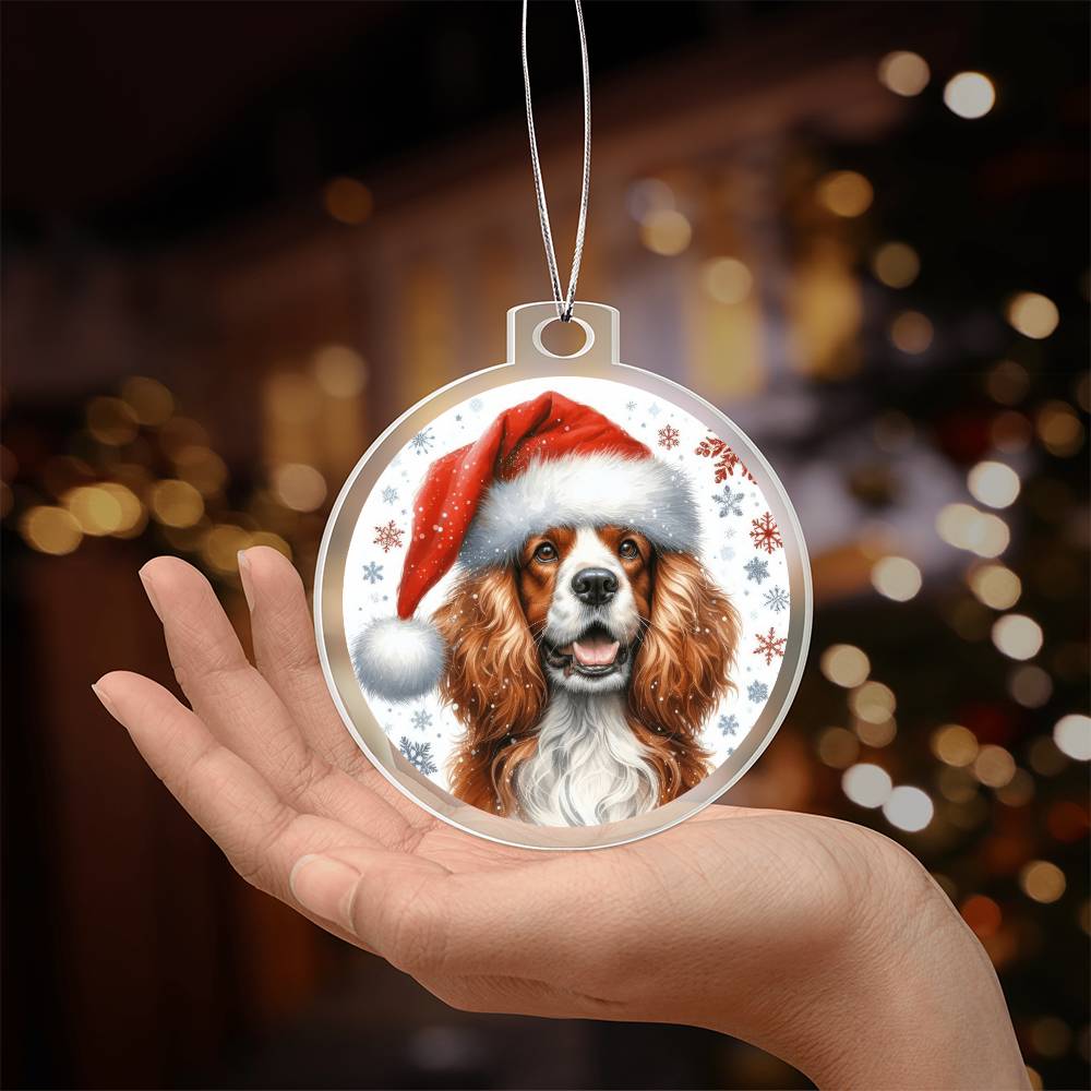 Christmas Dog - Welsh Springer Spaniel - Acrylic Ornament