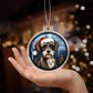 Dog Stained Glass Christmas Design 026 - Acrylic Ornament