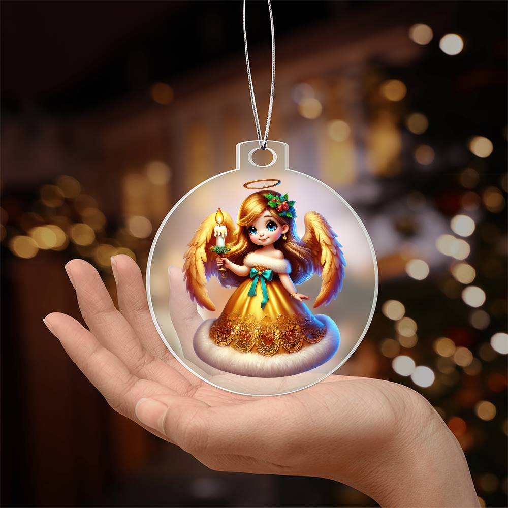 Cute Christmas Angel 017 - Acrylic Ornament