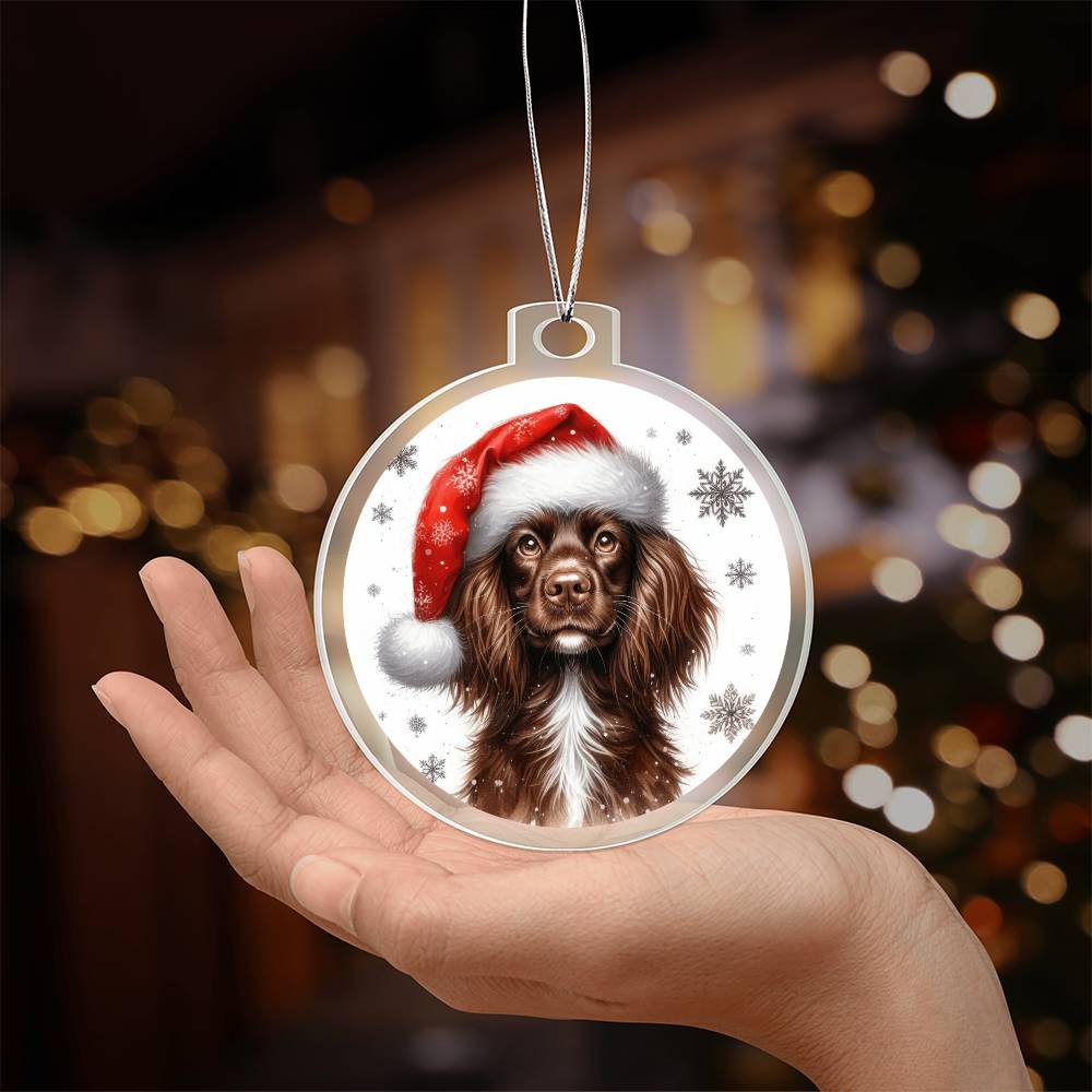 Christmas Dog - Boykin Spaniel - Acrylic Ornament