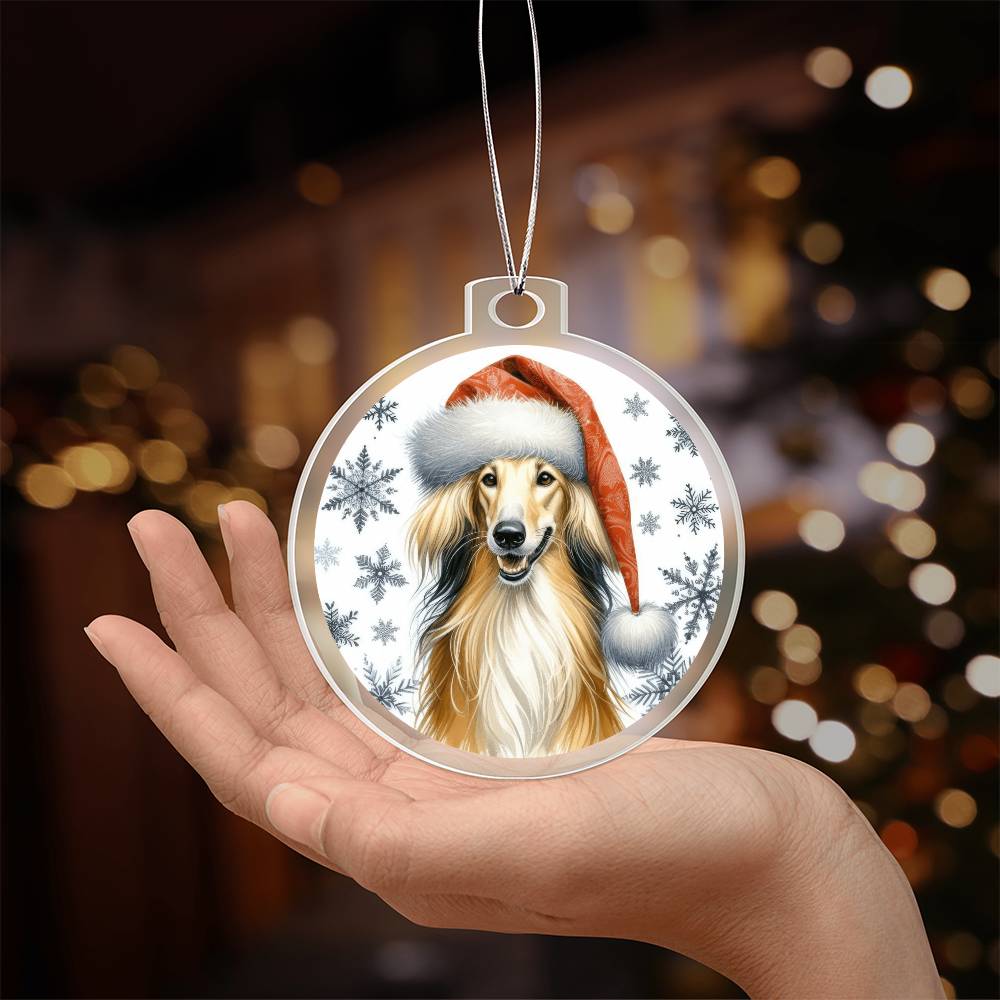 Christmas Dog - Saluki - Acrylic Ornament