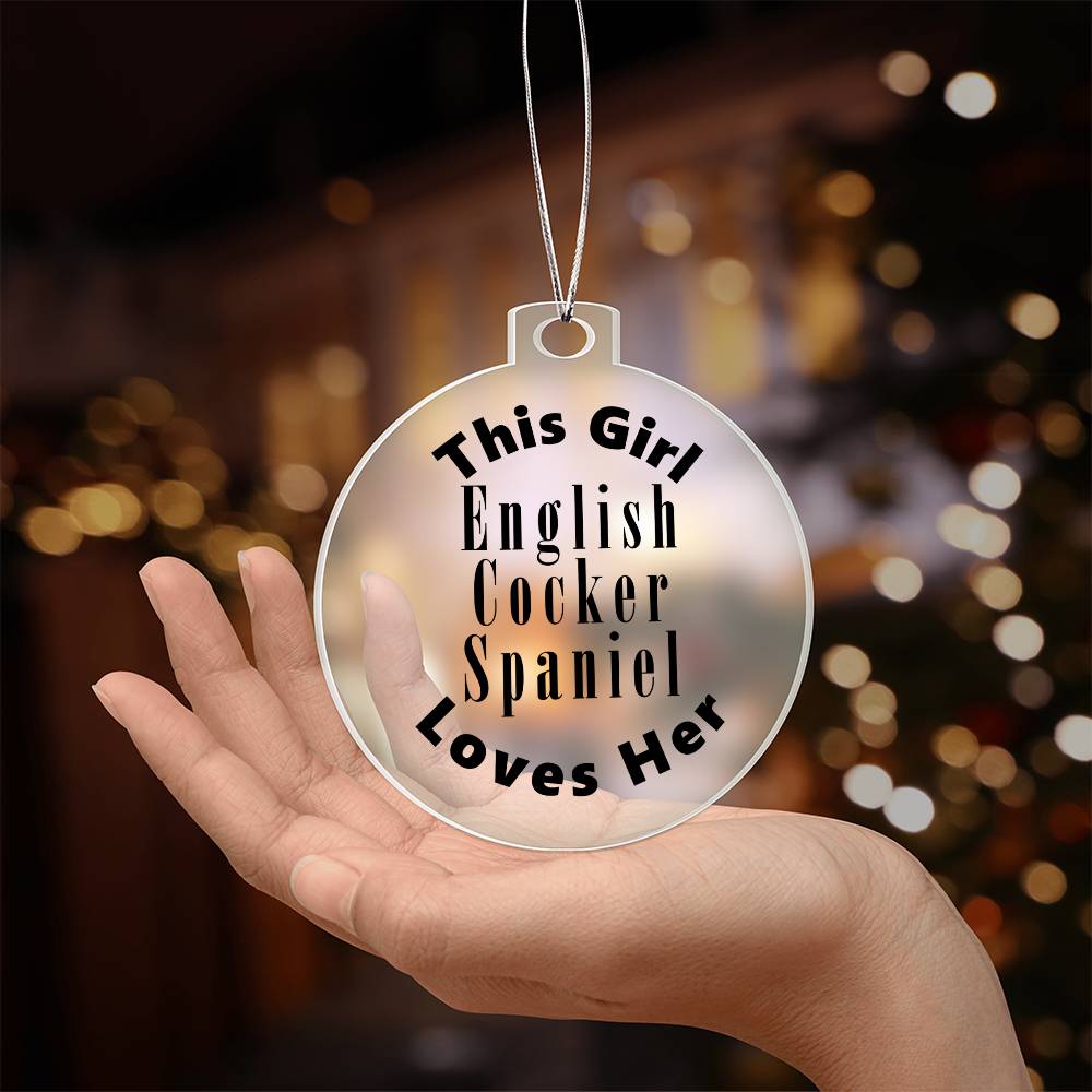 English Cocker Spaniel - Acrylic Ornament