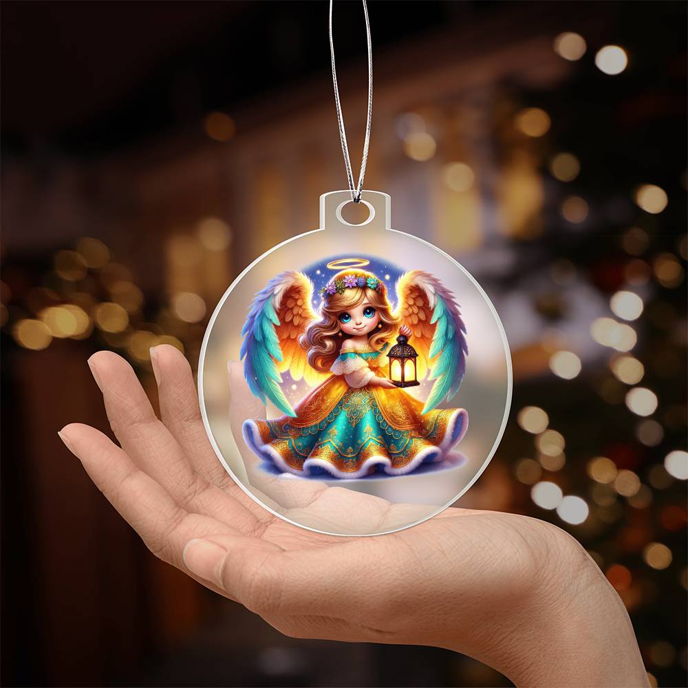 Cute Christmas Angel 010 - Acrylic Ornament