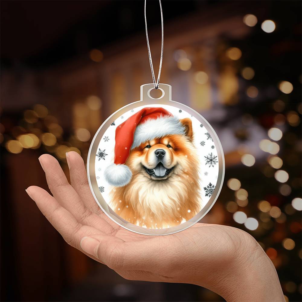 Christmas Dog - Chow Chow - Acrylic Ornament