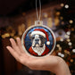 Dog Stained Glass Christmas Design 030 - Acrylic Ornament