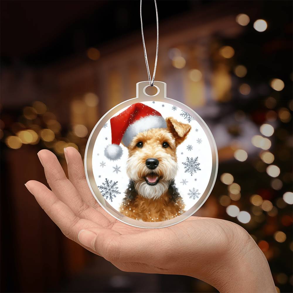 Christmas Dog - Lakeland Terrier - Acrylic Ornament