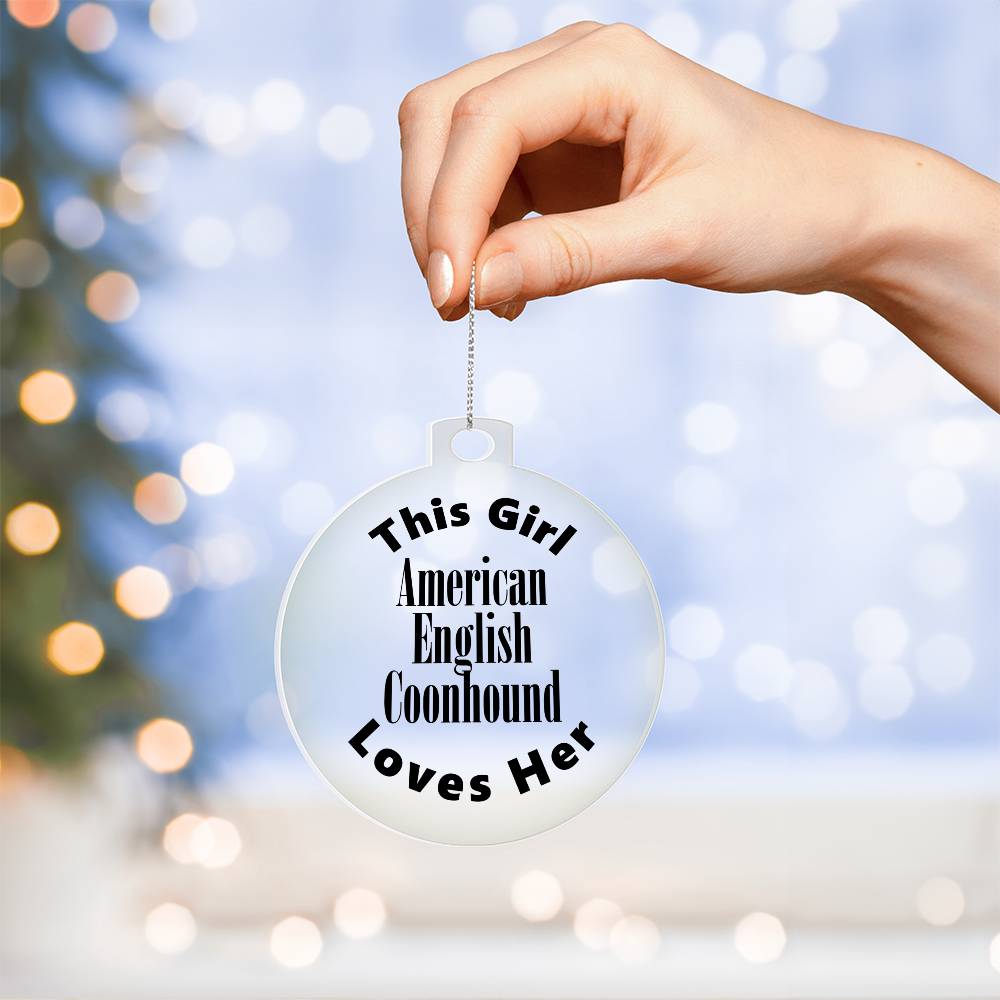 American English Coonhound - Acrylic Ornament