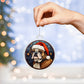 Dog Stained Glass Christmas Design 020 - Acrylic Ornament