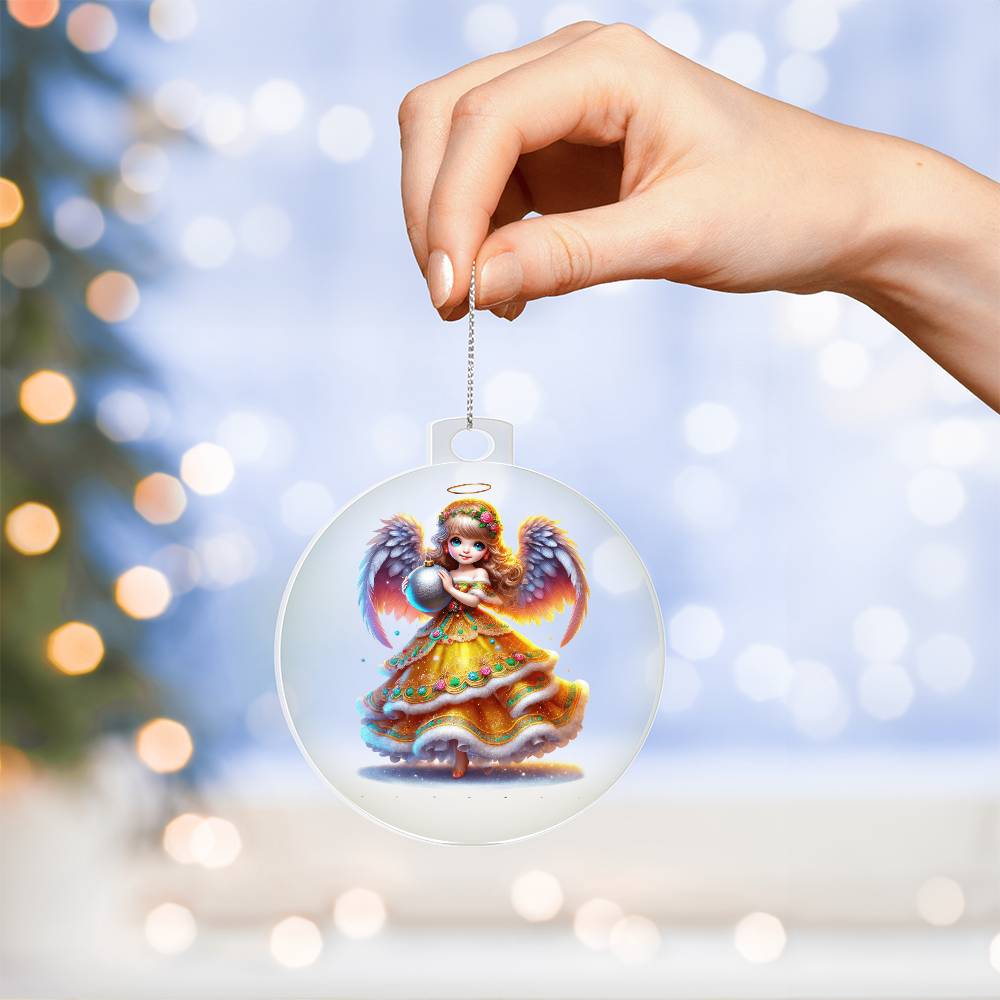Cute Christmas Angel 004 - Acrylic Ornament