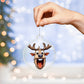 Funny Reindeer Face 06 - Acrylic Ornament