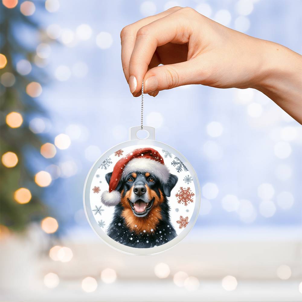 Christmas Dog - Beauceron - Acrylic Ornament