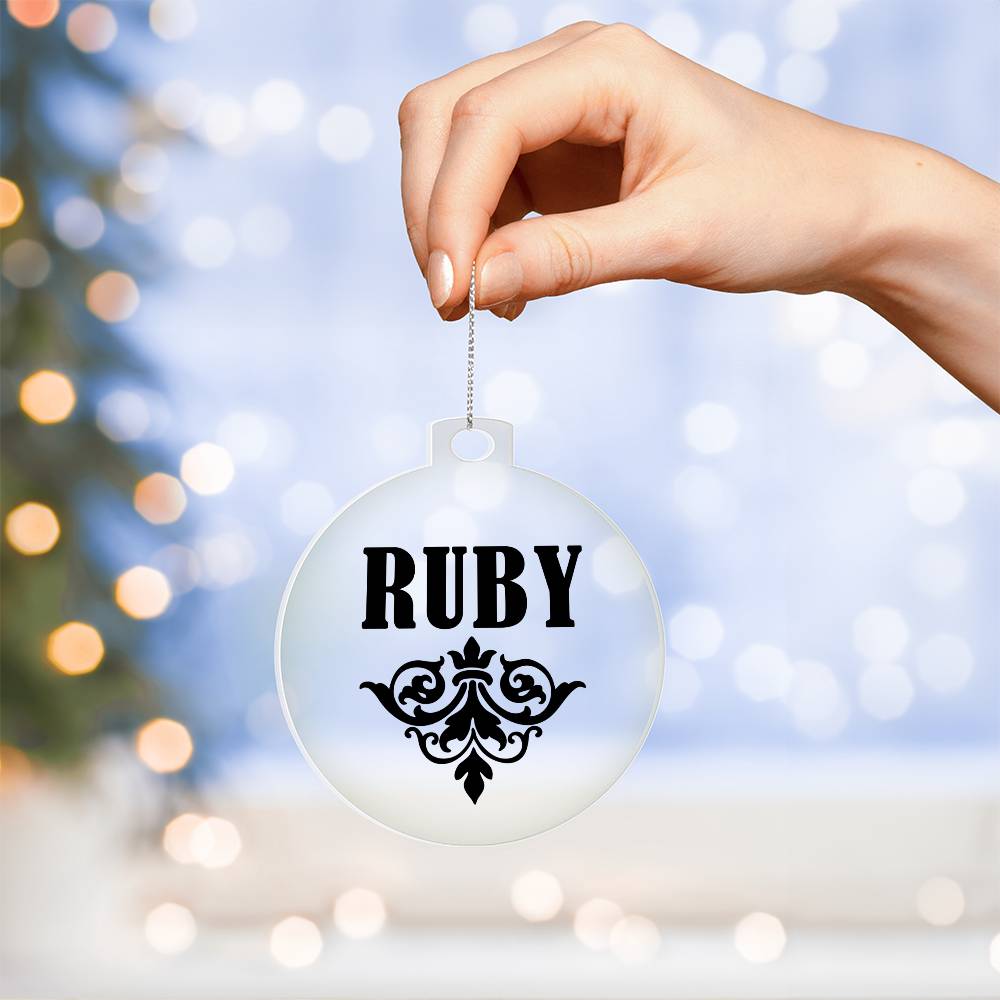 Ruby v01 - Acrylic Ornament