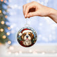 Dog Stained Glass Christmas Design 032 - Acrylic Ornament