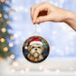 Dog Stained Glass Christmas Design 002 - Acrylic Ornament