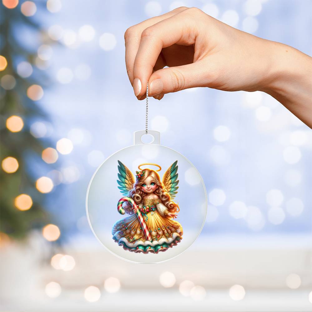 Cute Christmas Angel 015 - Acrylic Ornament