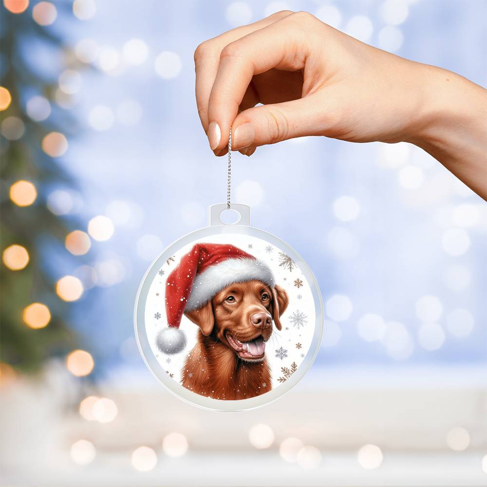 Christmas Dog - Chesapeake Bay Retriever - Acrylic Ornament