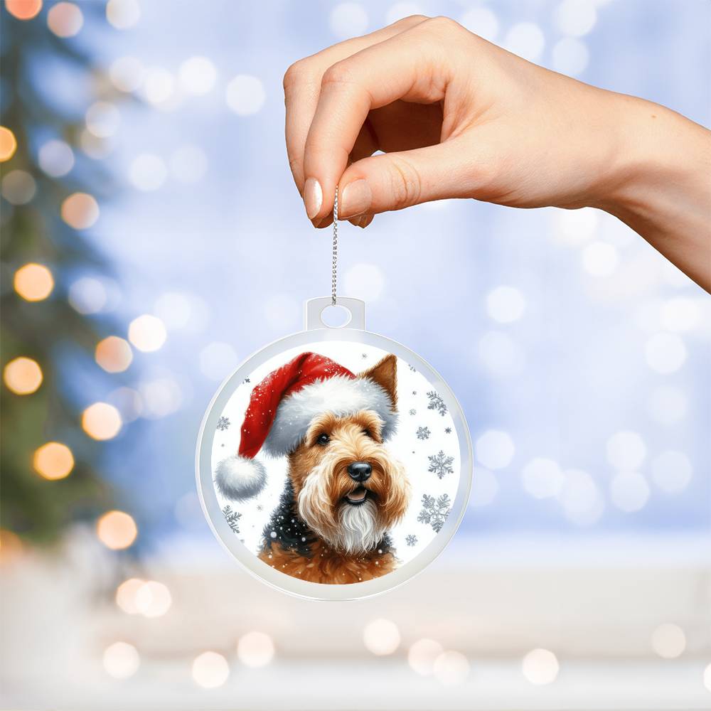 Christmas Dog - Welsh Terrier - Acrylic Ornament