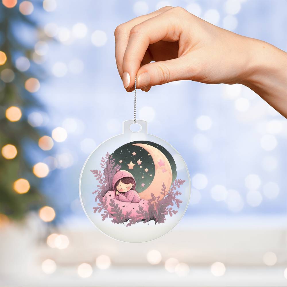 Sweet Dreams Baby Girl (Watercolor) 04 - Acrylic Ornament