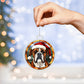 Dog Stained Glass Christmas Design 022 - Acrylic Ornament