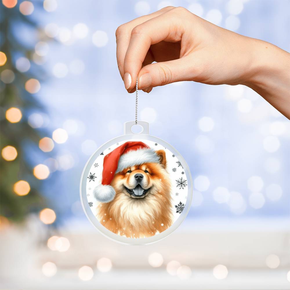 Christmas Dog - Chow Chow - Acrylic Ornament
