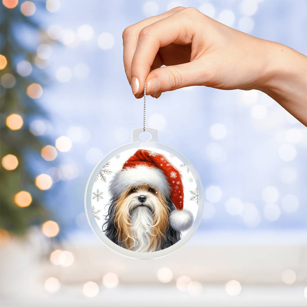 Christmas Dog - Lowchen - Acrylic Ornament