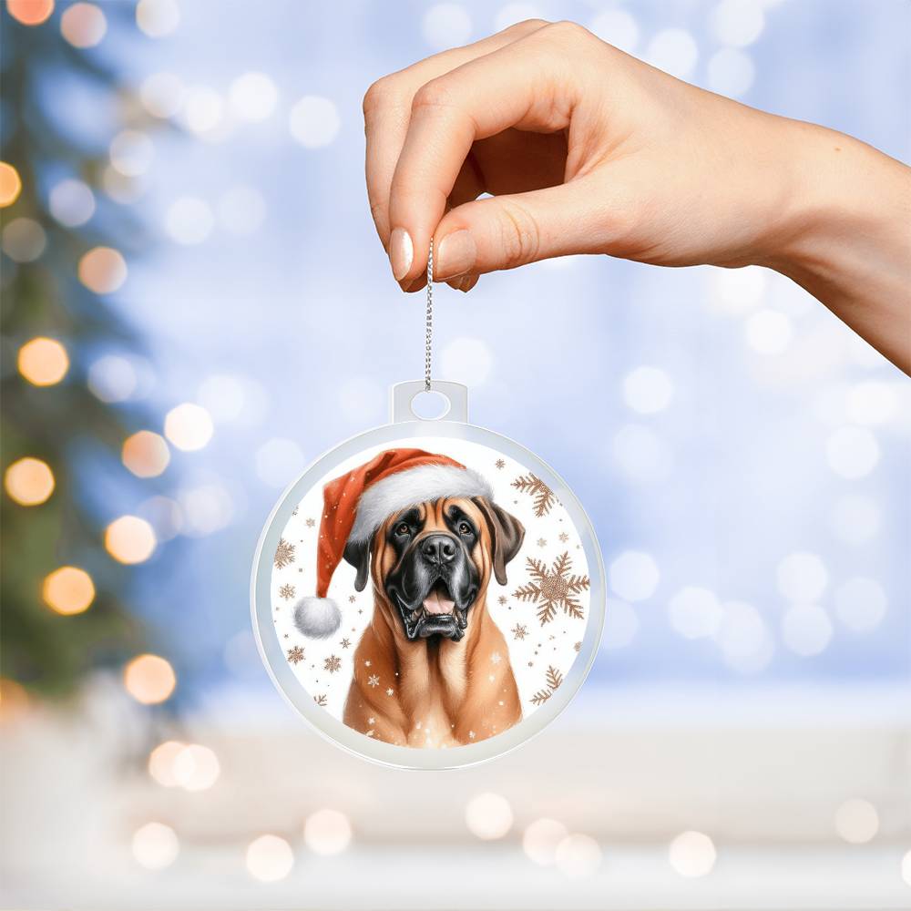 Christmas Dog - Boerboel - Acrylic Ornament