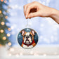 Dog Stained Glass Christmas Design 017 - Acrylic Ornament