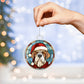 Dog Stained Glass Christmas Design 006 - Acrylic Ornament