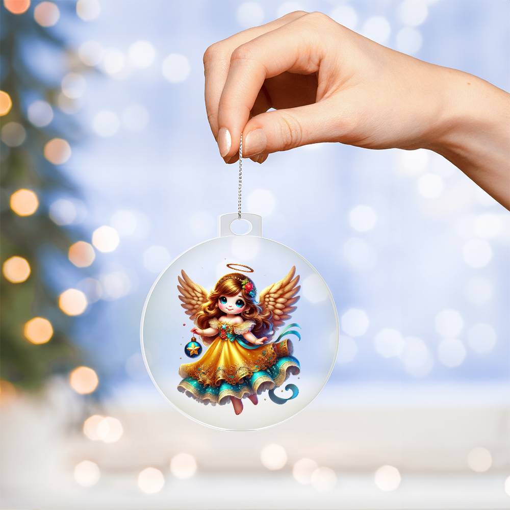 Cute Christmas Angel 023 - Acrylic Ornament