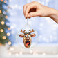 Funny Reindeer Face 11 - Acrylic Ornament