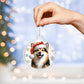 Christmas Dog - Norwegian Buhund - Acrylic Ornament