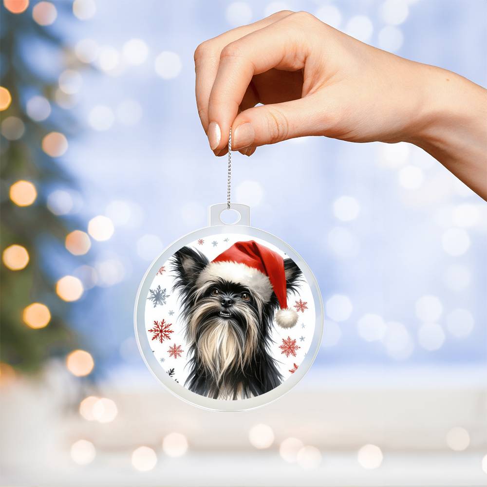 Christmas Dog - Affenpinscher - Acrylic Ornament