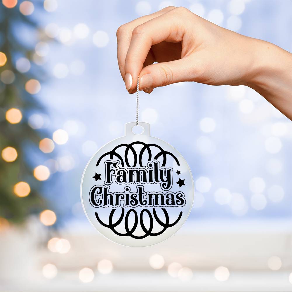 Family Christmas 005 - Acrylic Ornament