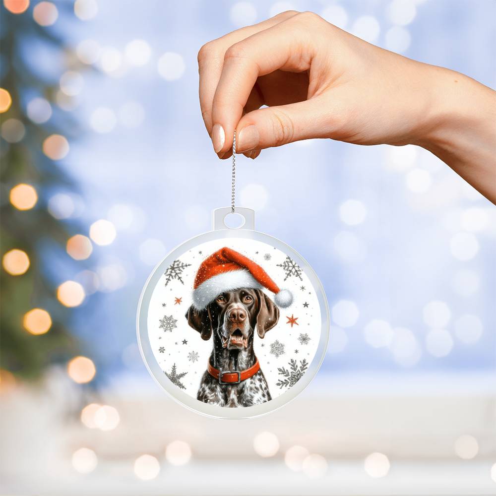 Christmas Dog - German Shorthaired Pointer - Acrylic Ornament