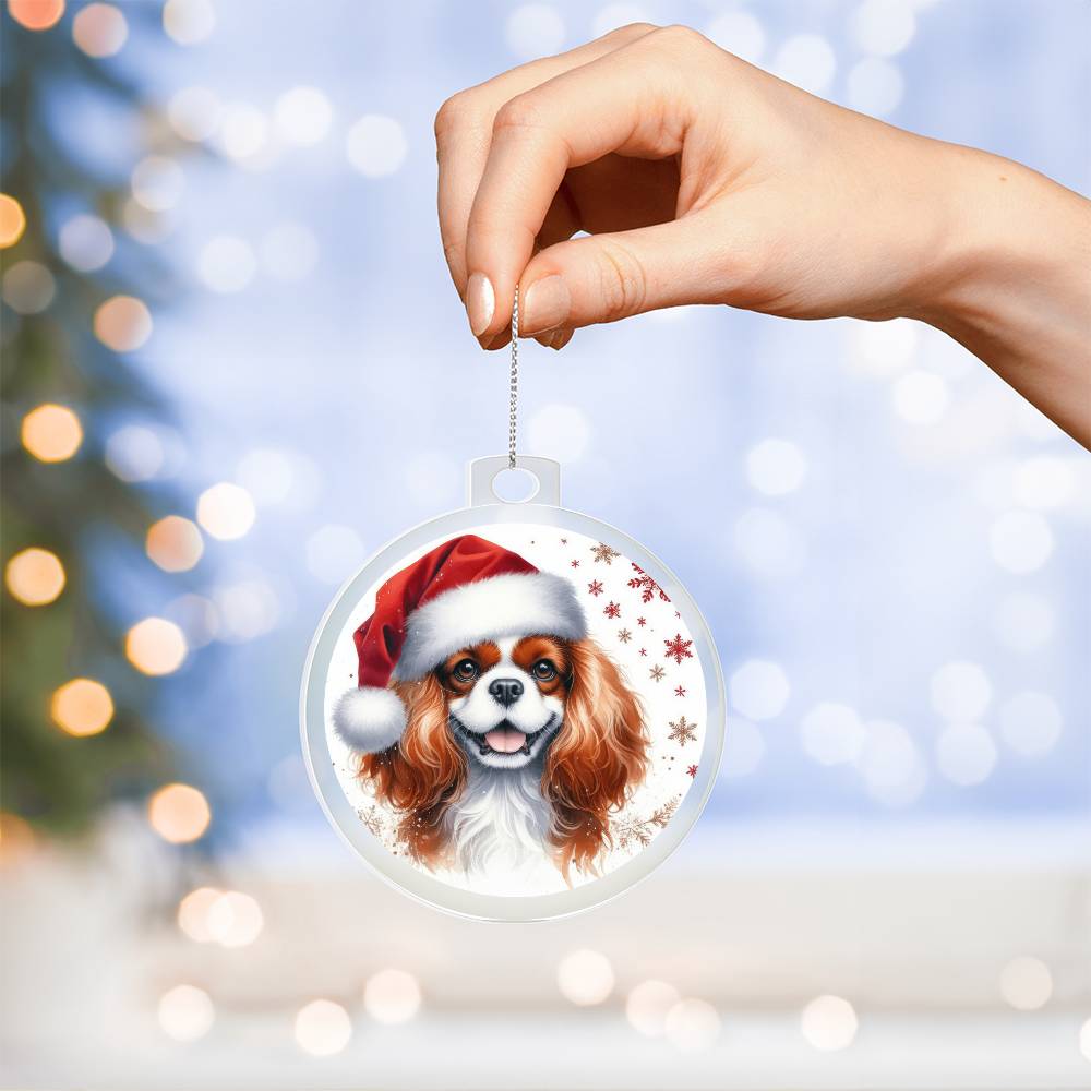 Christmas Dog - Cavalier King Charles Spaniel - Acrylic Ornament