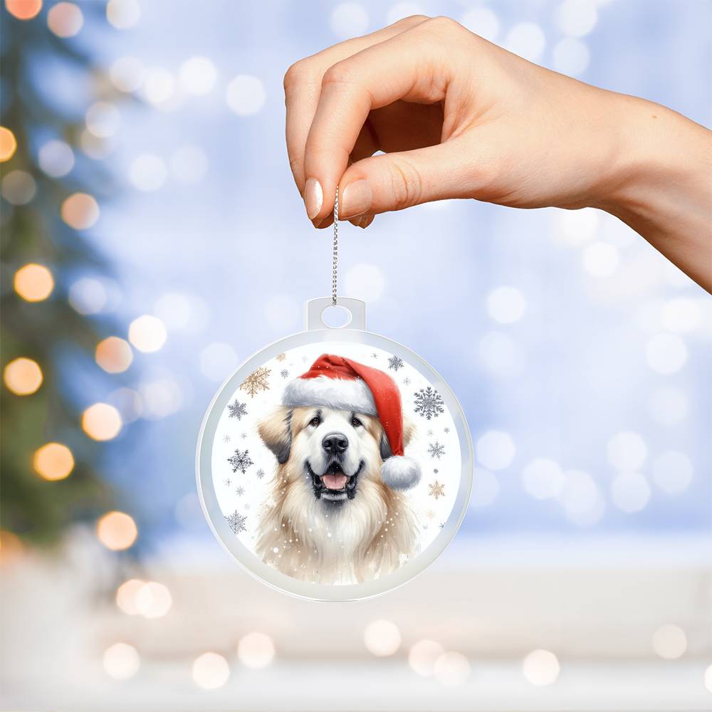 Christmas Dog - Great Pyrenees - Acrylic Ornament