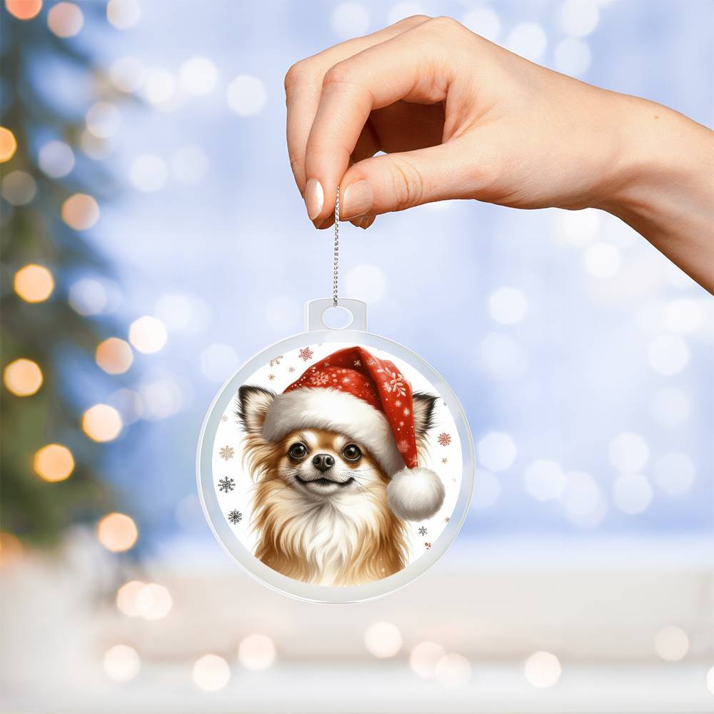 Christmas Dog - Chihuahua - Acrylic Ornament