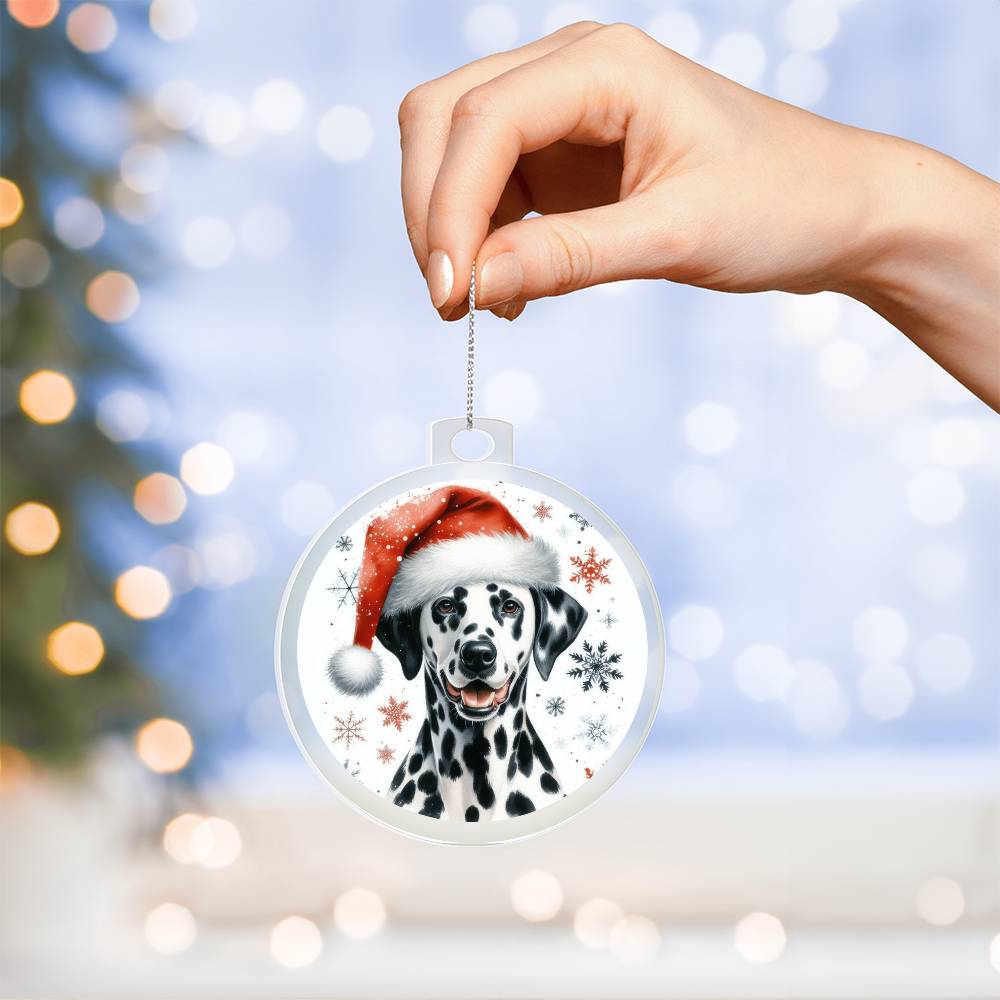 Christmas Dog - Dalmatian - Acrylic Ornament